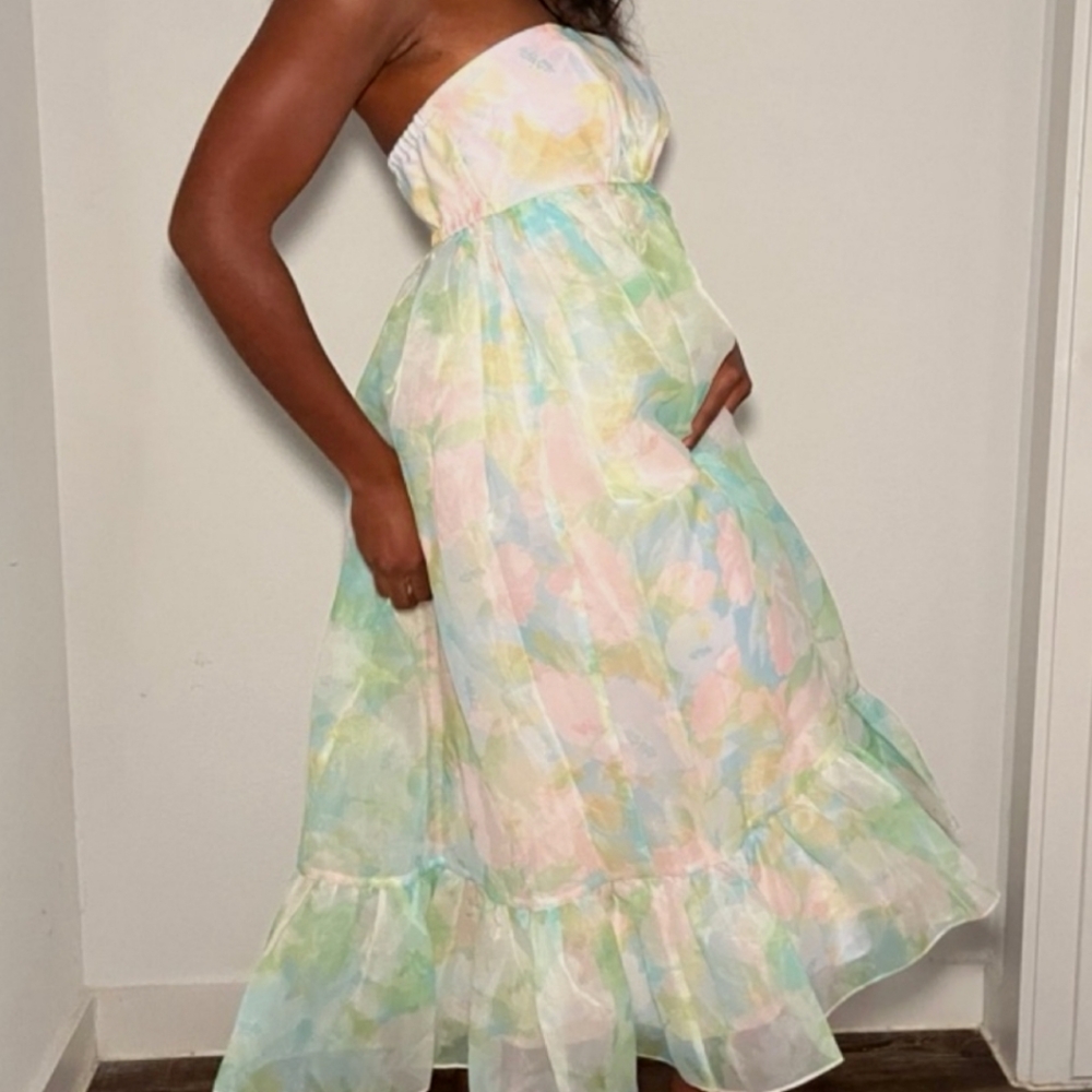 SELKIE x Maison Amory strapless puff dress
